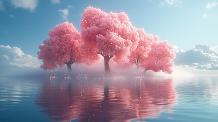 Immersed in a whimsical universe, smart networks flourish as intelligent systems engage in foggy, woven cloud dialogues
