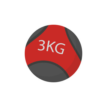 Medicine Ball,  Sport Equipment Vector Illustration Isolated