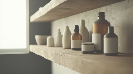 Medicine bottles neatly arranged on a wooden shelf, symbolizing the importance of organization and care in healthcare management.
