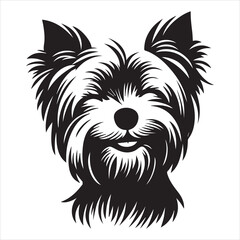 Happy Yorkshire Terrier Dog Vector illustration Design