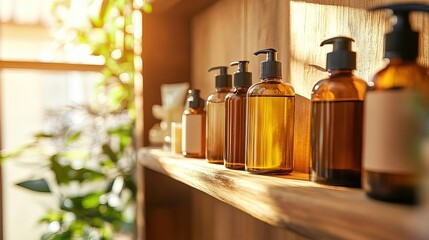 Medicine bottles neatly arranged on a wooden shelf, symbolizing the importance of organization and care in healthcare management.
