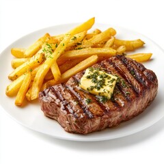 grilled steak with potatoes
