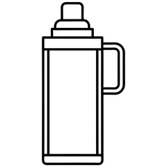 Thermos Flask Vector Sketch