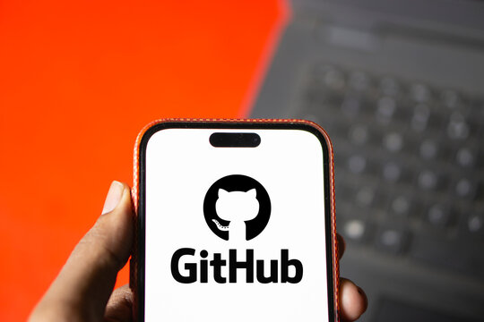 Dhaka, Bangladesh- 20 Jan 2025: github logo is displayed on smartphone. GitHub is a proprietary developer platform.