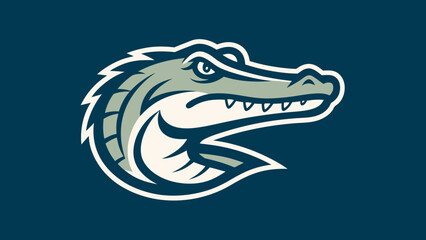 This is a stylized image of an alligator head.