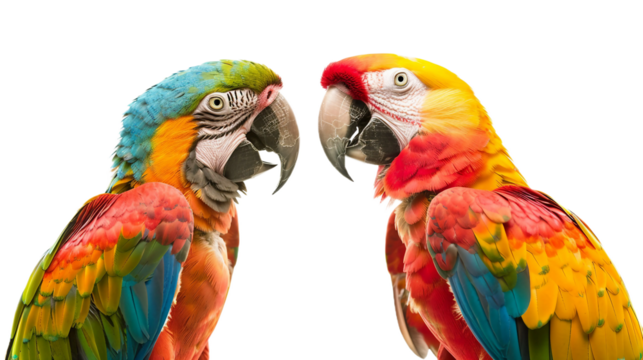 Chatting Parrots on transparent background.PNG