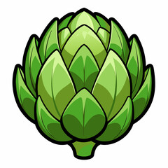 Artichoke vector white background