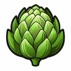 Artichoke vector white background