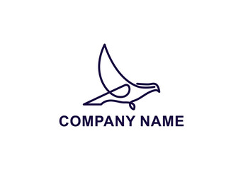 logo vector eagle minimalist line bird