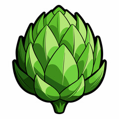 Artichoke vector white background