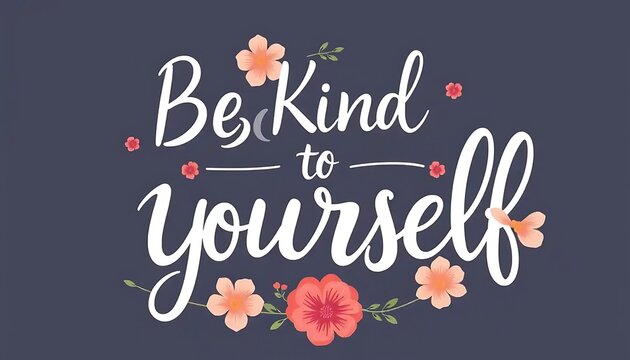 Be Kind To Yourself Floral Design Encouragement