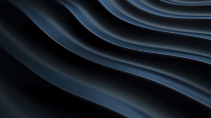 Fototapeta premium Abstract Wavy Fabric Texture with Smooth Flowing Lines Creating a Sense of Depth and Motion in Dark Color Palette for Use in Creative Designs and Backgrounds