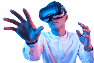 Immersive Virtual Reality Experience with Colorful Lighting