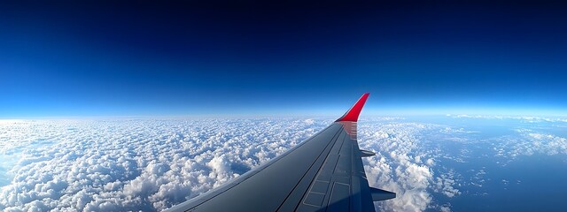 Airplane Wing in Sky
