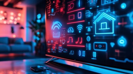 Obraz premium Smart Home Technology Interface Display Screen
