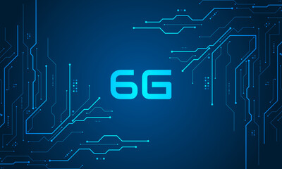 concept of technology 6G mobile network , New generation telecommunication, high-speed mobile Internet,	
