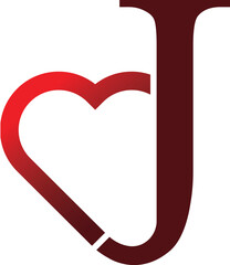 Love Inspired Letter J Logo