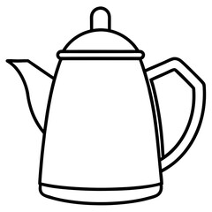Vector Kettle Outline Design