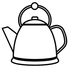 Vector Kettle Outline Design