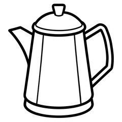 Vector Kettle Outline Design