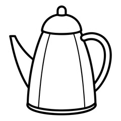 Vector Kettle Outline Design