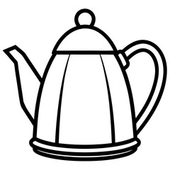 Vector Kettle Outline Design