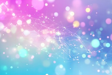 This minimalist abstract background showcases soft pastel colors with glowing shapes creating a dreamy and futuristic effect. Ample space allows for text overlay, offering an artistic touch