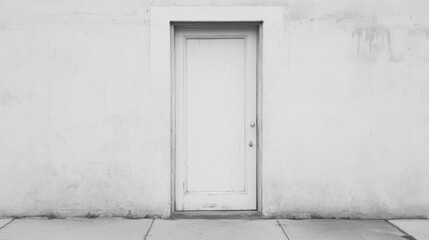 Simple white door in a white wall.