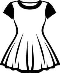 Simple dress icon illustration vector.