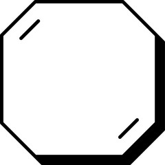 Simple Frame, Speech Bubble, Decoration Frame Title. Vector Icon