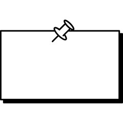 Paper Template with Pin Icon