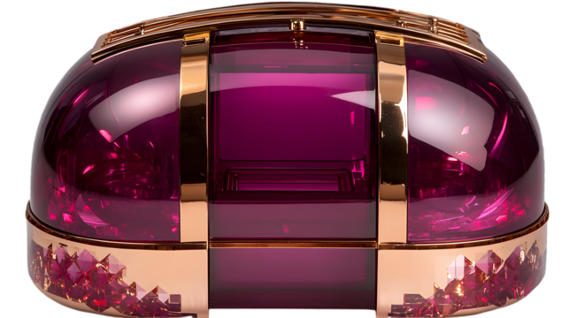 A modern electric toaster with a polished metallic finish and adjustable settings, prominently placed on a transparent background to highlight its sleek and functional design 