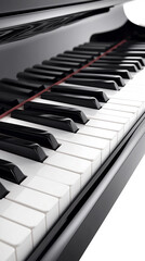 Naklejka premium Piano playing session music studio video content artistic environment close-up view creative expression 