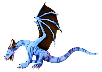 Obraz premium 3D Rendering Fairy Tale Dragon on White