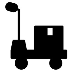 Trolley Cart Box Line Icon