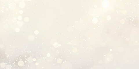 Fototapeta premium PNG Light beige background with small white dots lights elegant bokeh.
