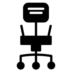 Fototapeta premium Office Chair Seat Line Icon