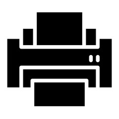 Obraz premium Office Print Work Line Icon