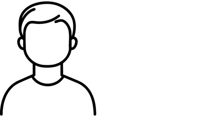 Simple human icon illustration vector.