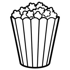 Vector Sketch of Popcorn Bucket