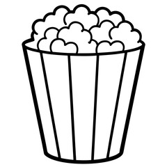 Vector Sketch of Popcorn Bucket