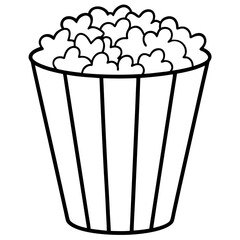 Vector Sketch of Popcorn Bucket