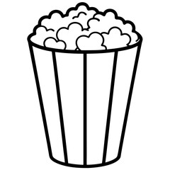 Vector Sketch of Popcorn Bucket