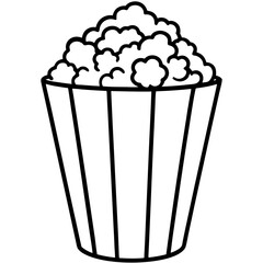 Vector Sketch of Popcorn Bucket