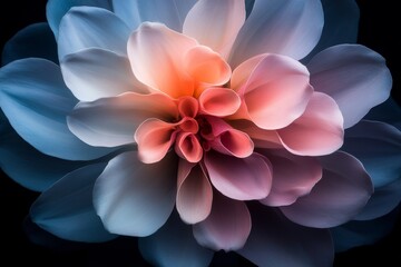 A hyper-realistic close-up of a zinnia petal, with intricate details of its texture and vibrant gradient colors from center to edge