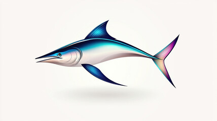 stunning marlin illustration showcasing vibrant colors and sleek design, capturing essence of this majestic aquatic animal. Perfect for marine life enthusiasts