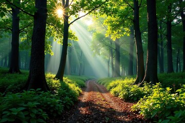 Obraz premium Dense foliage of trees surrounding Steinbruch, forest, steinbruch, woodlands