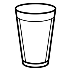 Water Glass Linear Illustration