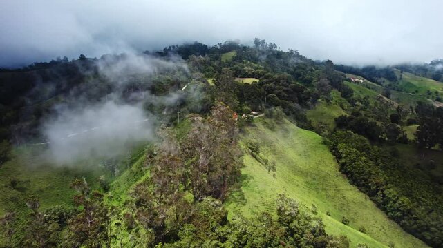 Serene Cloud Forest, Hills and Scenic Highlands in the Andes - Tolima, Colombia