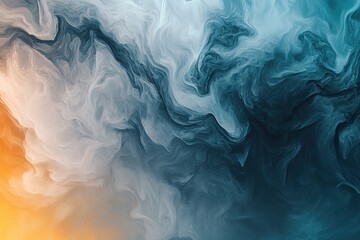 Fototapeta premium Soft gradients of fluid smoke-like textures in silver, blue, and gray create an artistic backdrop. Perfect for text overlays, this ultra-HD design offers a sleek, modern aesthetic